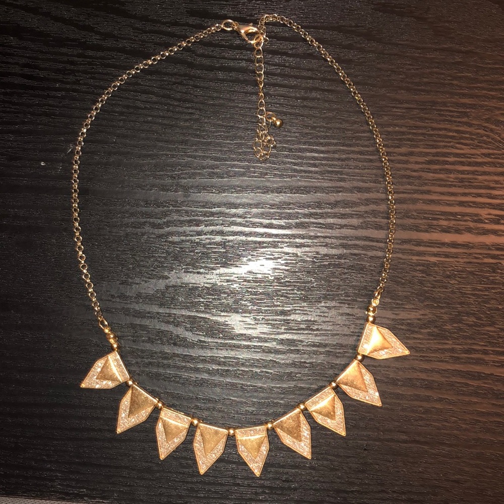 Golden Sparkly Statement Necklace